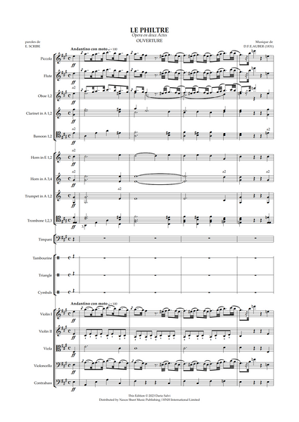 Daniel François Esprit Auber: Le Philtre – Overture (NXP149)