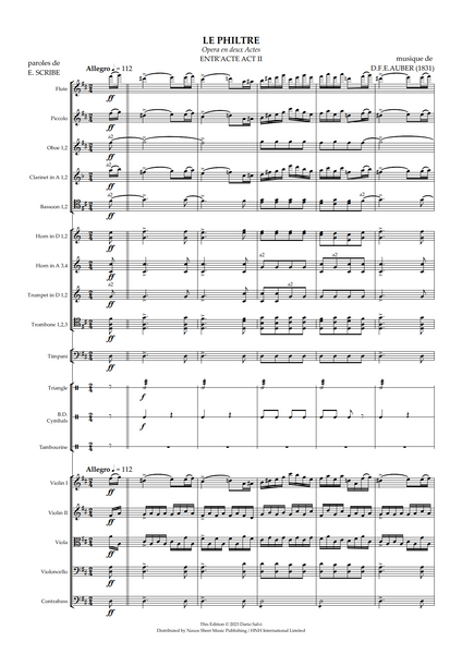 Daniel François Esprit Auber: Le Philtre – Act II: Entr'acte (NXP150)