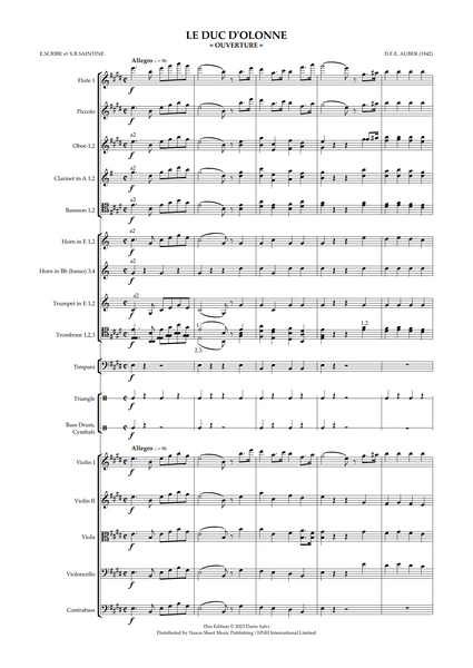 Daniel François Esprit Auber: Le duc d’Olonne – Overture (NXP153)