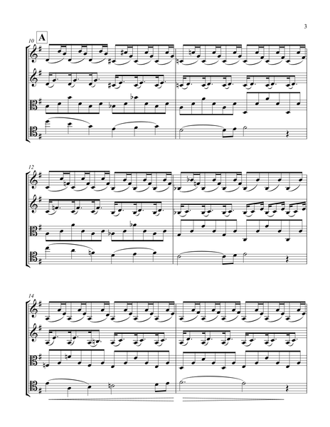 Camille Saint-Saëns: The Swan from The Carnival of the Animals – Arrangement for String Quartet by Peter Breiner (PB111)