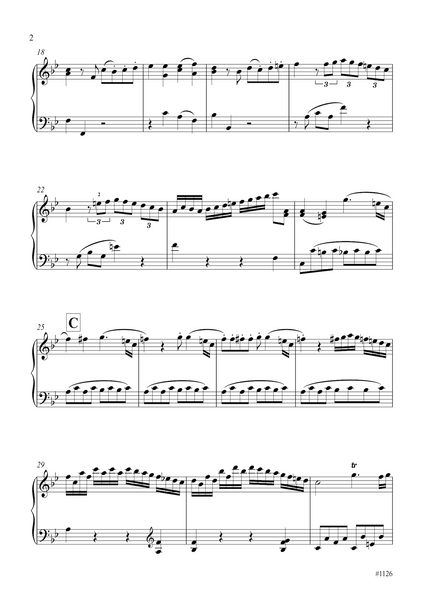 Wolfgang Amadeus Mozart: Excerpt from the 3rd movt. (Allegretto grazioso) of Piano Sonata No. 13, KV 333 (edited by Peter Breiner) (PB231)