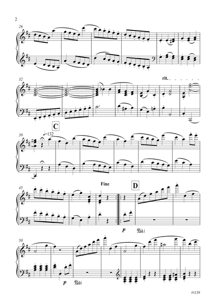 Wolfgang Amadeus Mozart: Menuetto-Allegretto (3rd movt.) from String Quintet KV 593 (arranged for piano by Peter Breiner) (PB220)