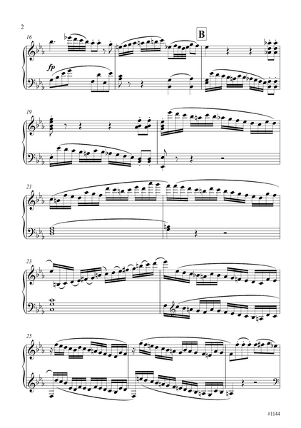 Wolfgang Amadeus Mozart: Excerpt from the 2nd movt. (Larghetto) of String Quartet KV 589 (arranged for piano by Peter Breiner) (PB218)