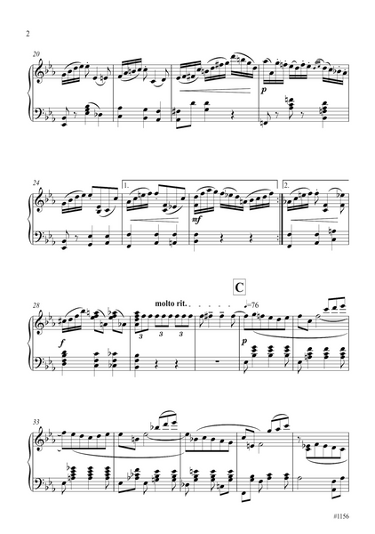 Pyotr Ilyich Tchaikovsky: Mélodie, from Souvenir d'un lieu cher Op. 42 No. 3 (arranged for piano by Peter Breiner) (PB210)