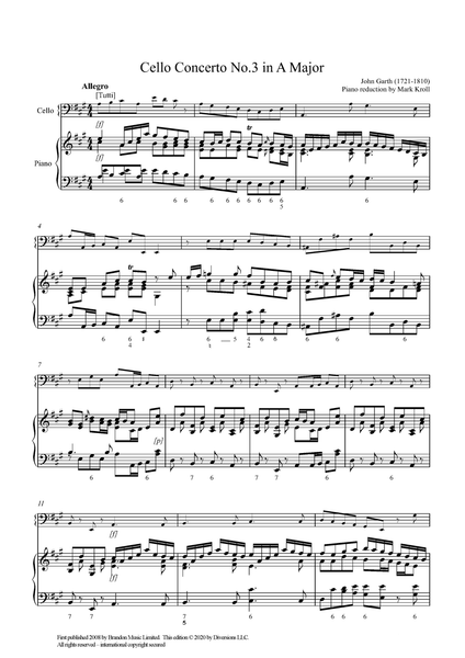 John Garth: Cello Concerto No. 3