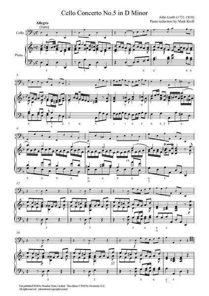 John Garth: Cello Concerto No. 5