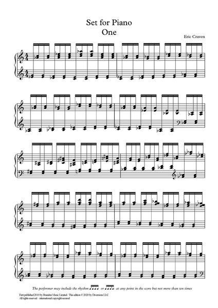 Eric Craven: SET for Piano