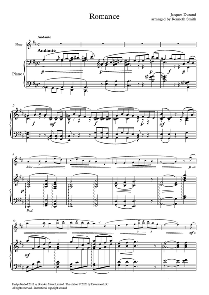 Jacques Durand: Romance Op. 7