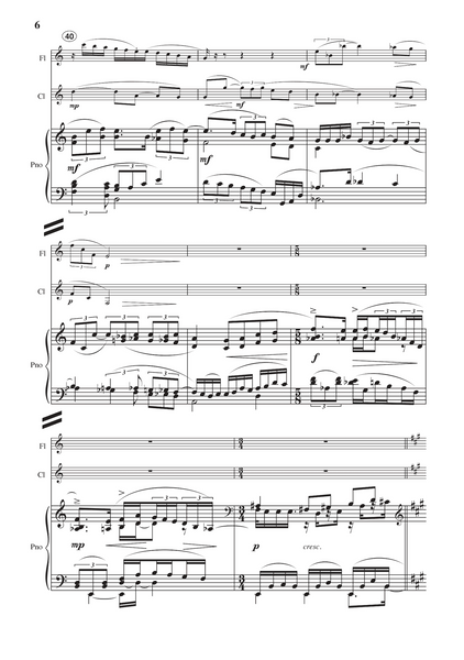 Geoffrey Allen: Fantasy Trio, Op. 70 for flute, clarinet and piano EDN80027