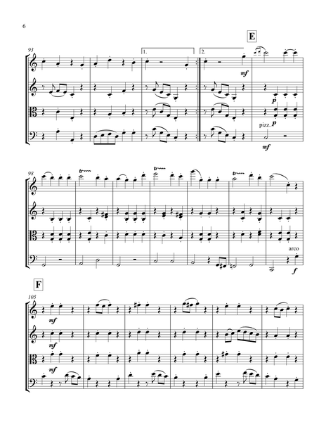 We Wish You a Merry Christmas – Arrangement for String Quartet by Peter Breiner (PB079)