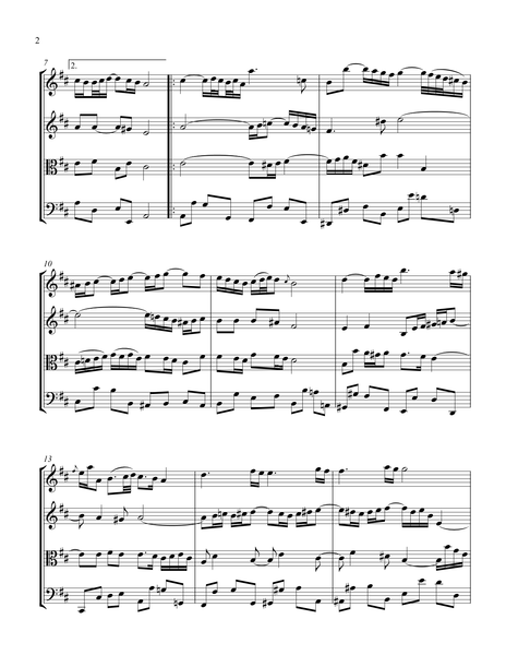 J.S. Bach: Air from Orchestral Suite No.3 – Arrangement for String Quartet by Peter Breiner (PB096)