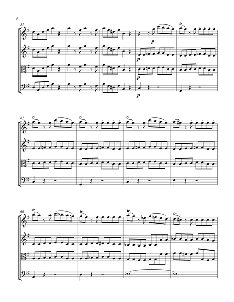 Wolfgang Amadeus Mozart: Eine Kleine Nachtmusik (1st movement) – Arrangement for String Quartet by Peter Breiner (PB098)