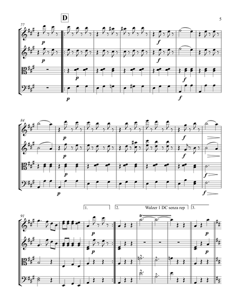 Johann Strauss II: An der Schönen Blauen Donau / Blue Danube Waltz – Arrangement for String Quartet by Peter Breiner (PB099)