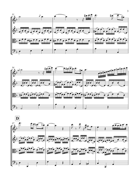 Christoph Willibald Gluck: Dance of the Blessed Spirits – Arrangement for String Quartet by Peter Breiner (PB109)