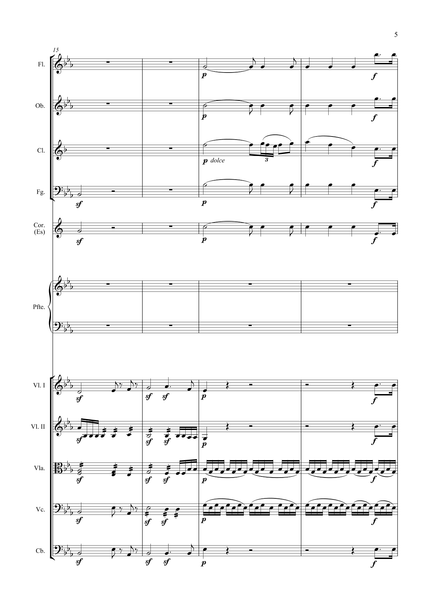 Beethoven, Luwig van: Piano Concerto No. 5 in E-flat, Op. 73 (arr. for String Quintet & Wind Quintet) (AEGC19)