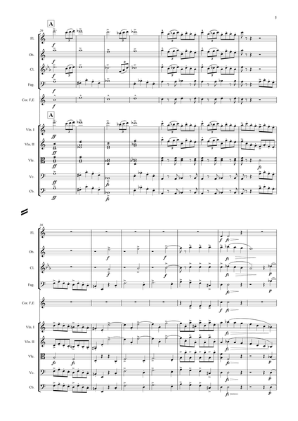 Dvorak, Antomin: Violin Concerto in A minor, Op. 53 (arr. for String Quintet & Wind Quintet) (AEGC5)