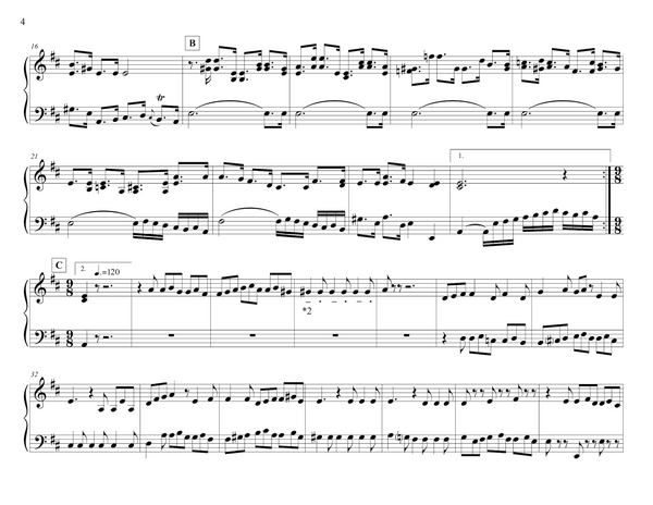 J.S. Bach: Orchestral Suite No. 4 In D Major, BWV 1069 arranged for piano duet by Eleonor Bindman (GPC086)