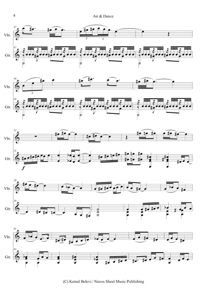 Kemal Belevi: Air & Dance – for Violin and Guitar