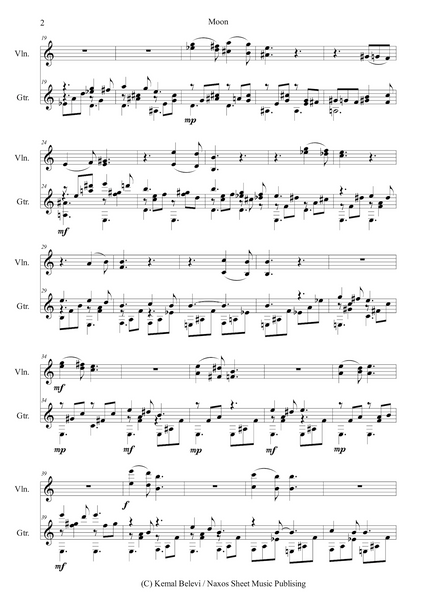 Kemal Belevi: Moon – for Violin and Guitar