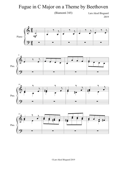 Lars Aksel Bisgaard: Two Fugues for piano