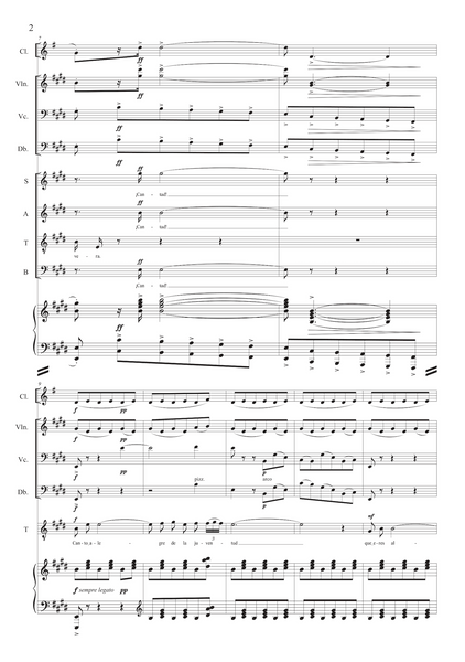 Amadeu Vives: Canción de la juventud (Doña Francisquita) – arranged for voices and ensemble by Santi Escura (NXP116)