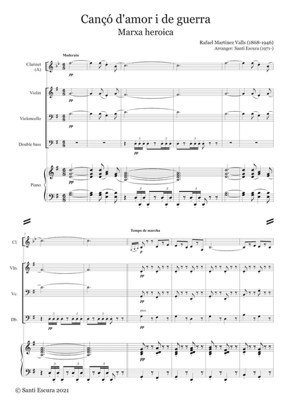 Rafael Martínez-Valls: Eloi, Soldats i Cor Final (Cançó d'amor i de guerra) – arranged for voices and ensemble by Santi Escura (NXP124)