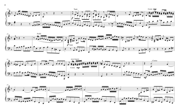 J.S. Bach: Brandenburg Concerto No. 1, BWV 1046 – arranged for piano duet by Eleonor Bindman (GPC038)