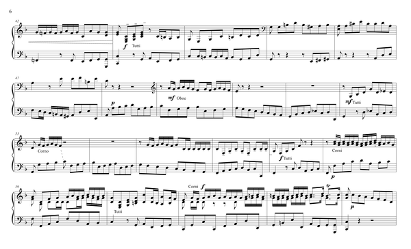 J.S. Bach: Brandenburg Concerto No. 1, BWV 1046 – arranged for piano duet by Eleonor Bindman (GPC038)