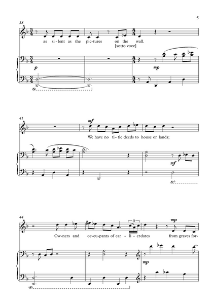 Lydia Kakabadse: Haunted Houses - for mezzo soprano or alto and piano