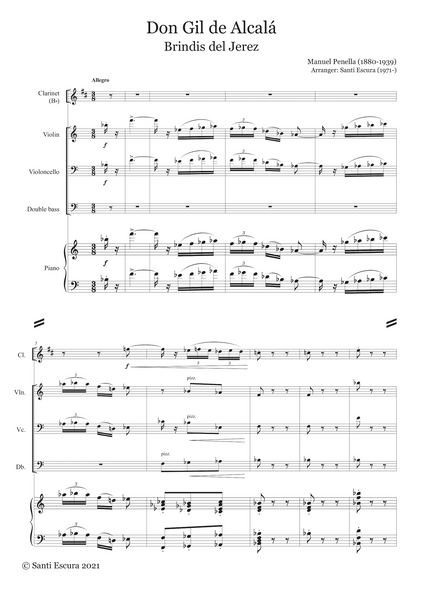 Manuel Penella: Jerez (Don Gil de Alcalá) – arranged for voices and ensemble by Santi Escura (NXP119)