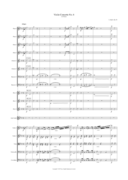 Louis Spohr: Violin Concerto No. 6 in G Minor, Op. 28 – full score (NXP009)