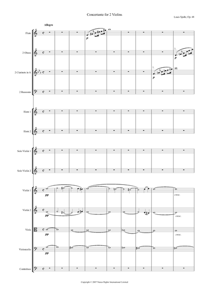 Louis Spohr: Concertante No. 1 in A Major, Op. 48 – full score (NXP011)