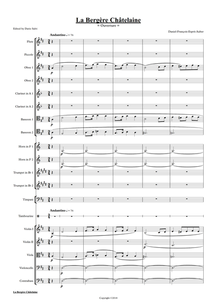 Daniel François Esprit Auber: La Bergère Châtelaine - Overture (NXP024)