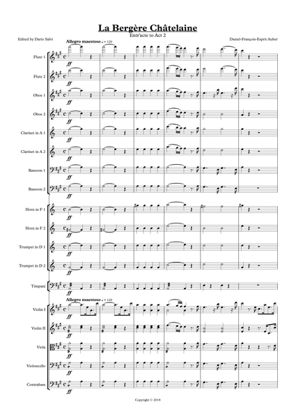 Daniel François Esprit Auber: La Bergère Châtelaine - Entr'acte to Act 2 (NXP025)