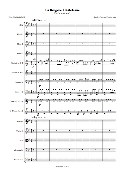 Daniel François Esprit Auber: La Bergère Châtelaine - Entr'acte to Act 3 (NXP026)