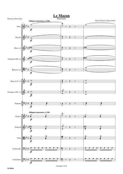 Daniel François Esprit Auber: Le Maçon - Ouverture (NXP030)