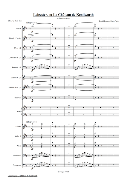 Daniel François Esprit Auber: Leicester, ou Le Château de Kenilworth - Overture (NXP033)