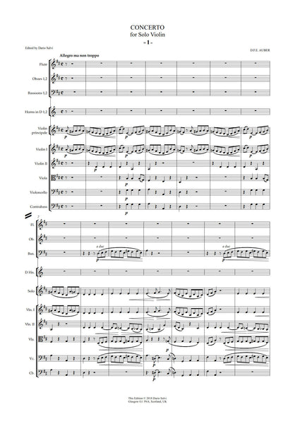 Daniel François Esprit Auber: Concerto for Solo Violin (NXP050)