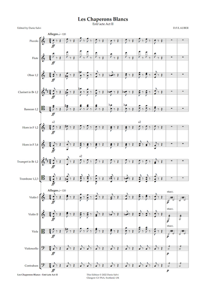 Daniel François Esprit Auber: Les Chaperons Blancs – Act II: Entr'acte (NXP141)