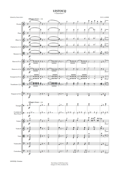 Daniel François Esprit Auber: Lestocq – Overture (NXP143)