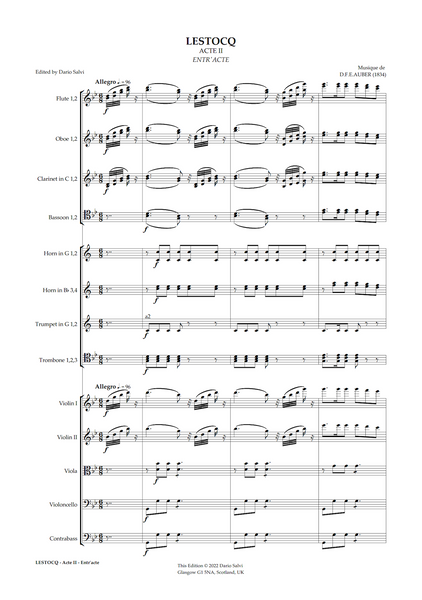 Daniel François Esprit Auber: Lestocq – Act II: Entr'acte (NXP144)