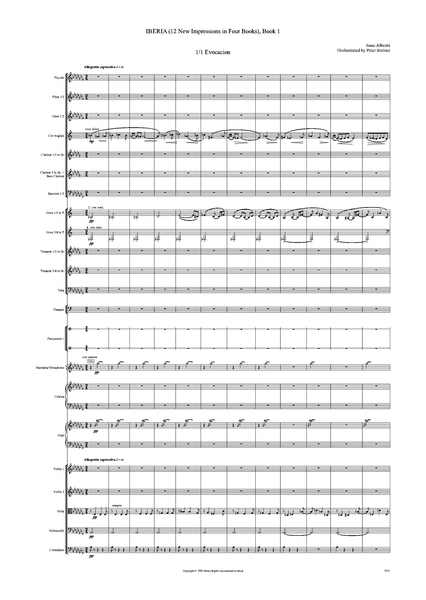 Isaac Albéniz: Iberia (Book I) – arranged by Peter Breiner (PB001)