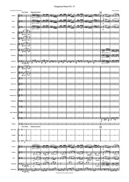 Johannes Brahms: Hungarian Dances No. 15 – arranged by Peter Breiner (PB016)