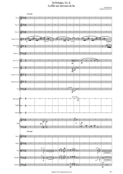 Claude Debussy: 24 Préludes, No. 8: La fi lle aux cheveaux de lin – arranged by Peter Breiner (PB025)