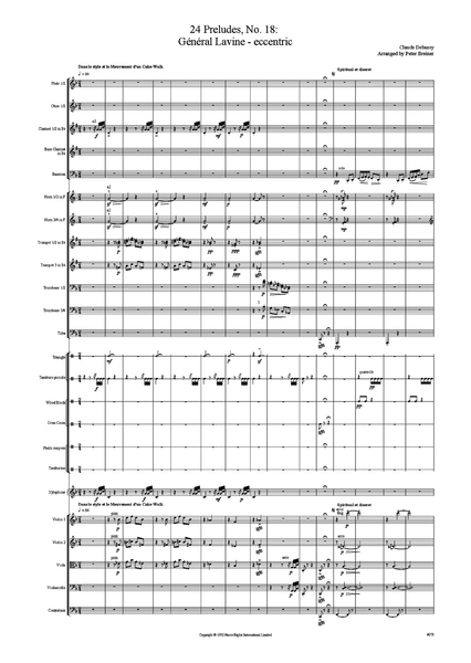 Claude Debussy: 24 Préludes, No. 18: Général Lavine – eccentric – arranged by Peter Breiner (PB035)