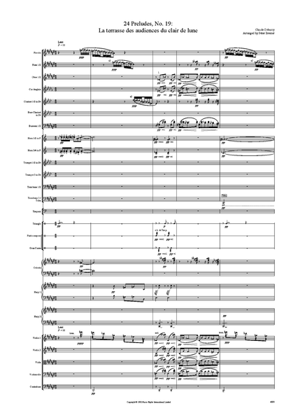 Claude Debussy: 24 Préludes, No. 19: La terrasse des audiences du clair de lune – arranged by Peter Breiner (PB036)