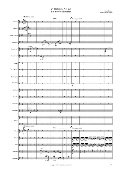 Claude Debussy: 24 Préludes, No. 23: Les tierces alternées – arranged by Peter Breiner (PB040)