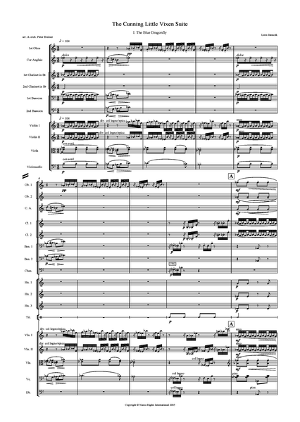 Leos Janacek: The Cunning Little Vixen Suite – arranged by Peter Breiner (PB049)