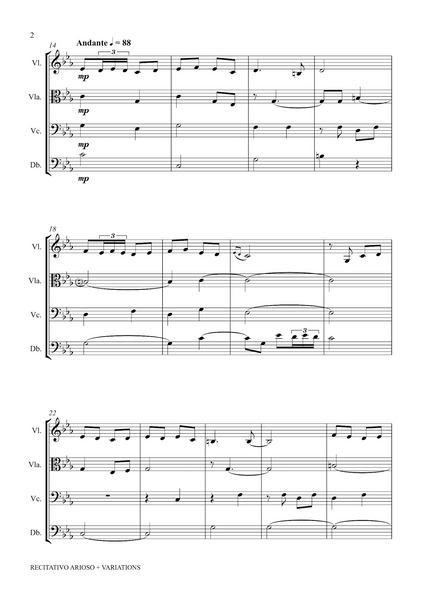 Lydia Kakabadse: Recitativo Arioso + Variations – for string quartet