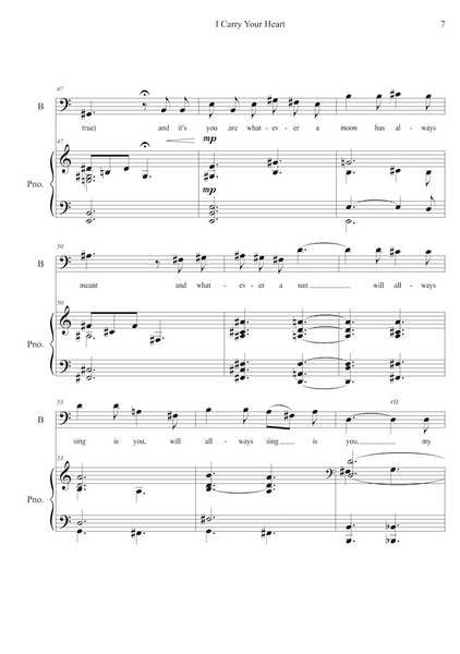 Lars Aksel Bisgaard: I Carry Your Heart With Me - for male voice and piano (GPC091)